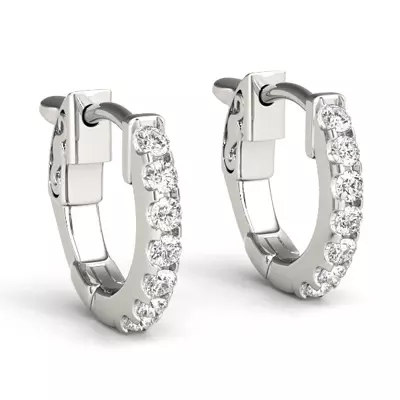 Lab Diamond Pavé Huggie Hoop Earrings